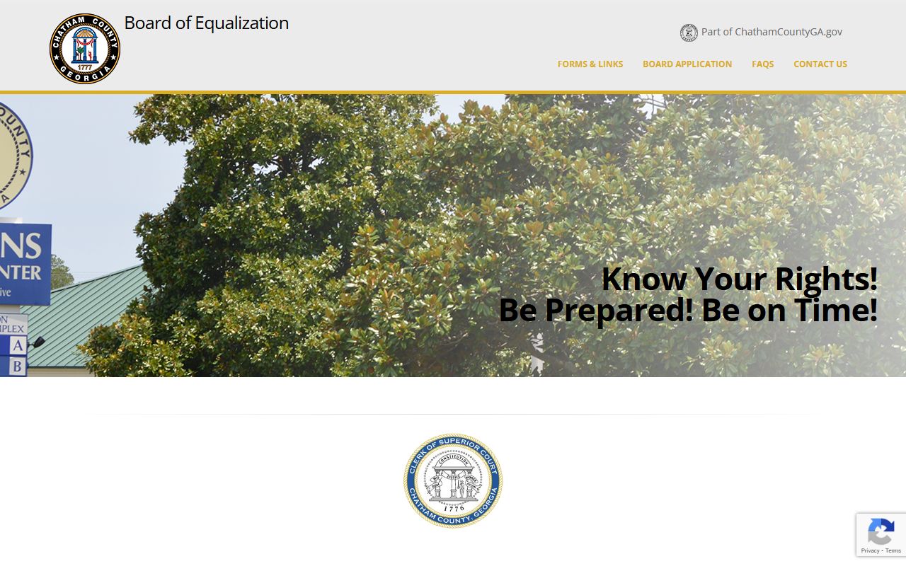 Chatham County Board of Equalization online resource page