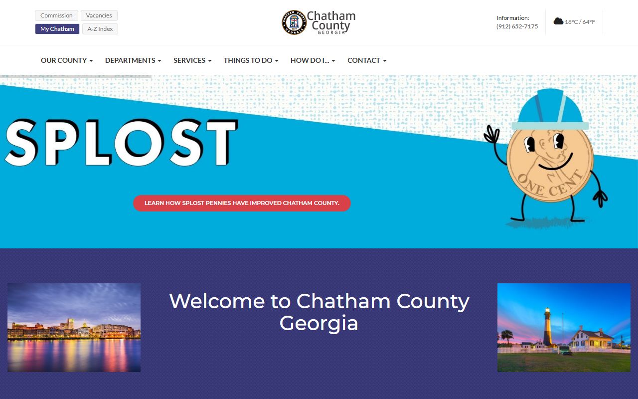 Chatham County government website for criminal records and court services