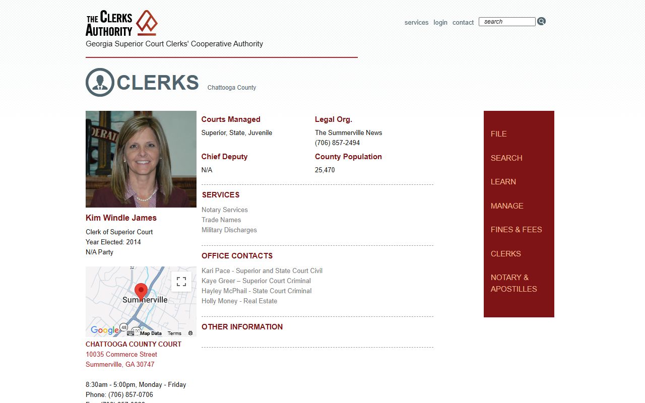 GSCCCA Coffee County clerk page for criminal court records
