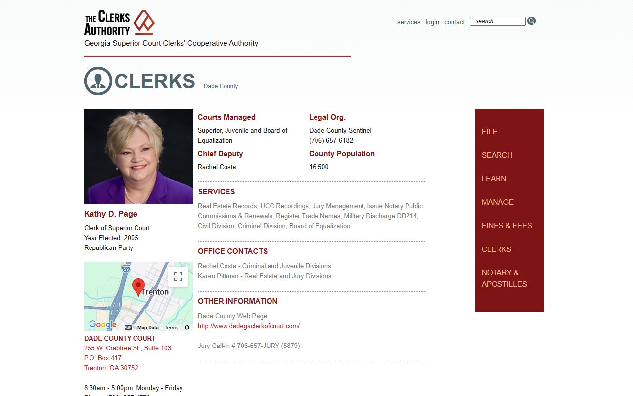 GSCCCA Dade County clerk page for criminal court records access
