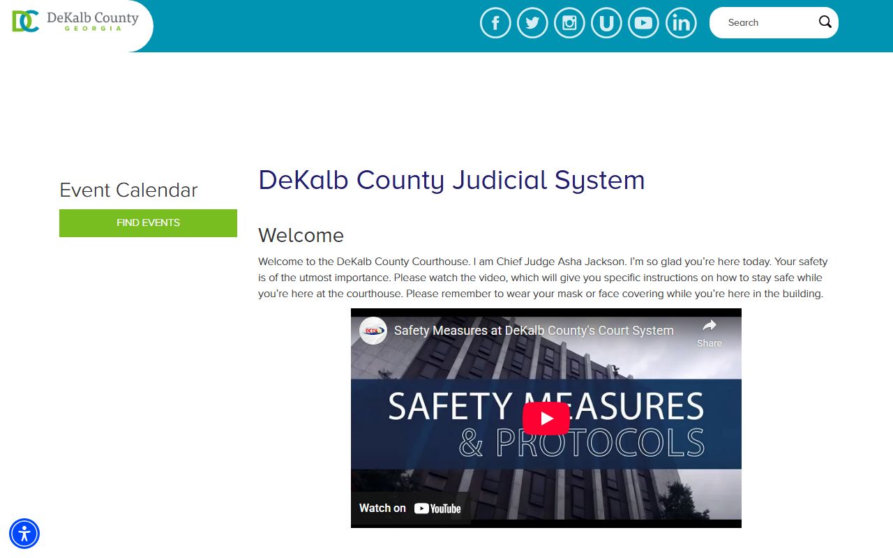 DeKalb County Judicial System overview for criminal court records