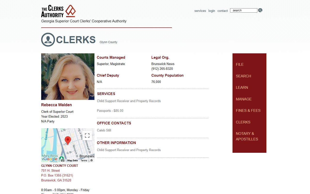 GSCCCA Glascock County clerk page for criminal court records