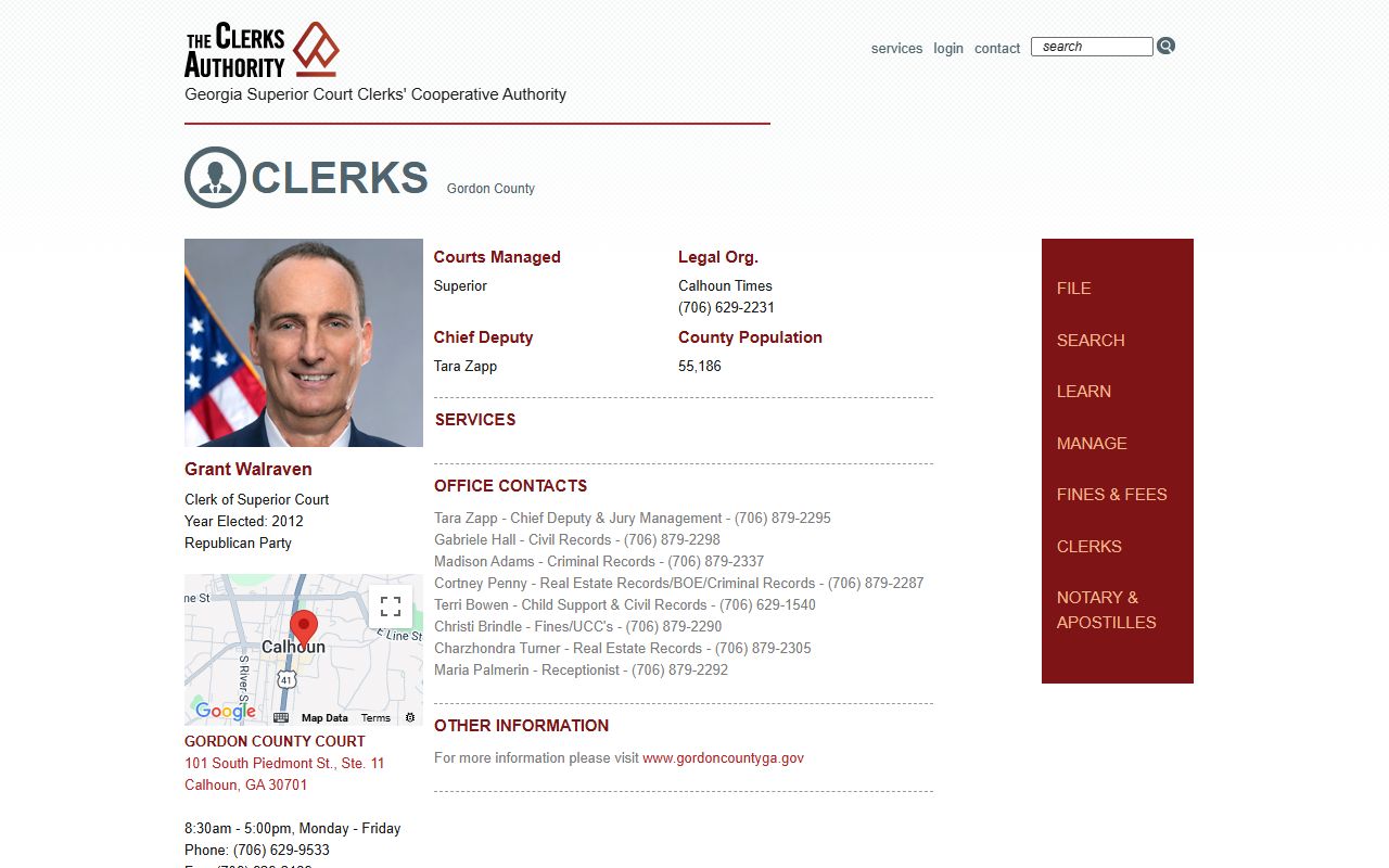 GSCCCA Glynn County clerk page for criminal court records