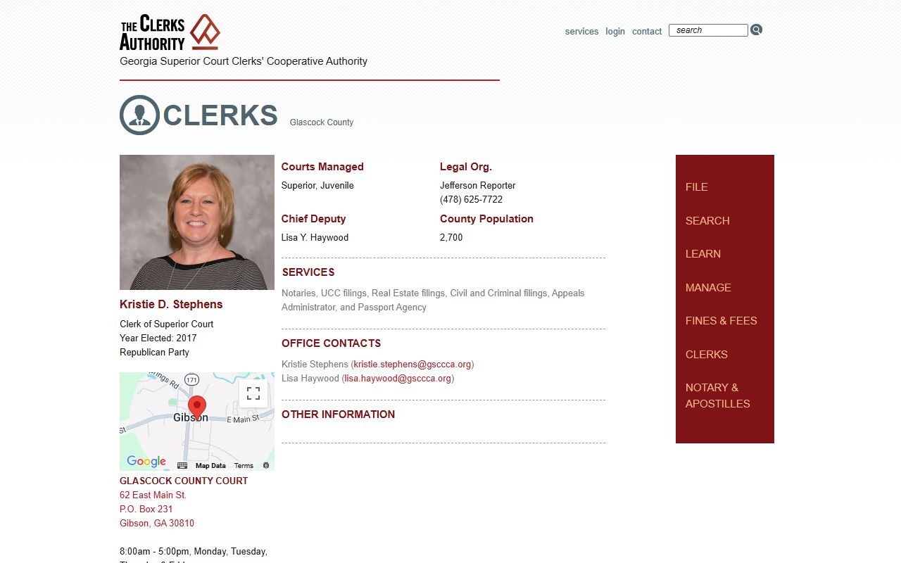 GSCCCA Gordon County clerk page for criminal court records access