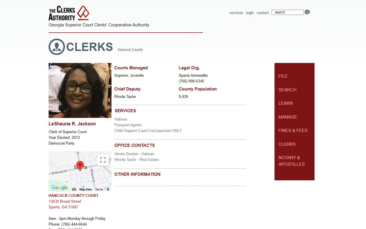 GSCCCA Habersham County clerk page for criminal court records access