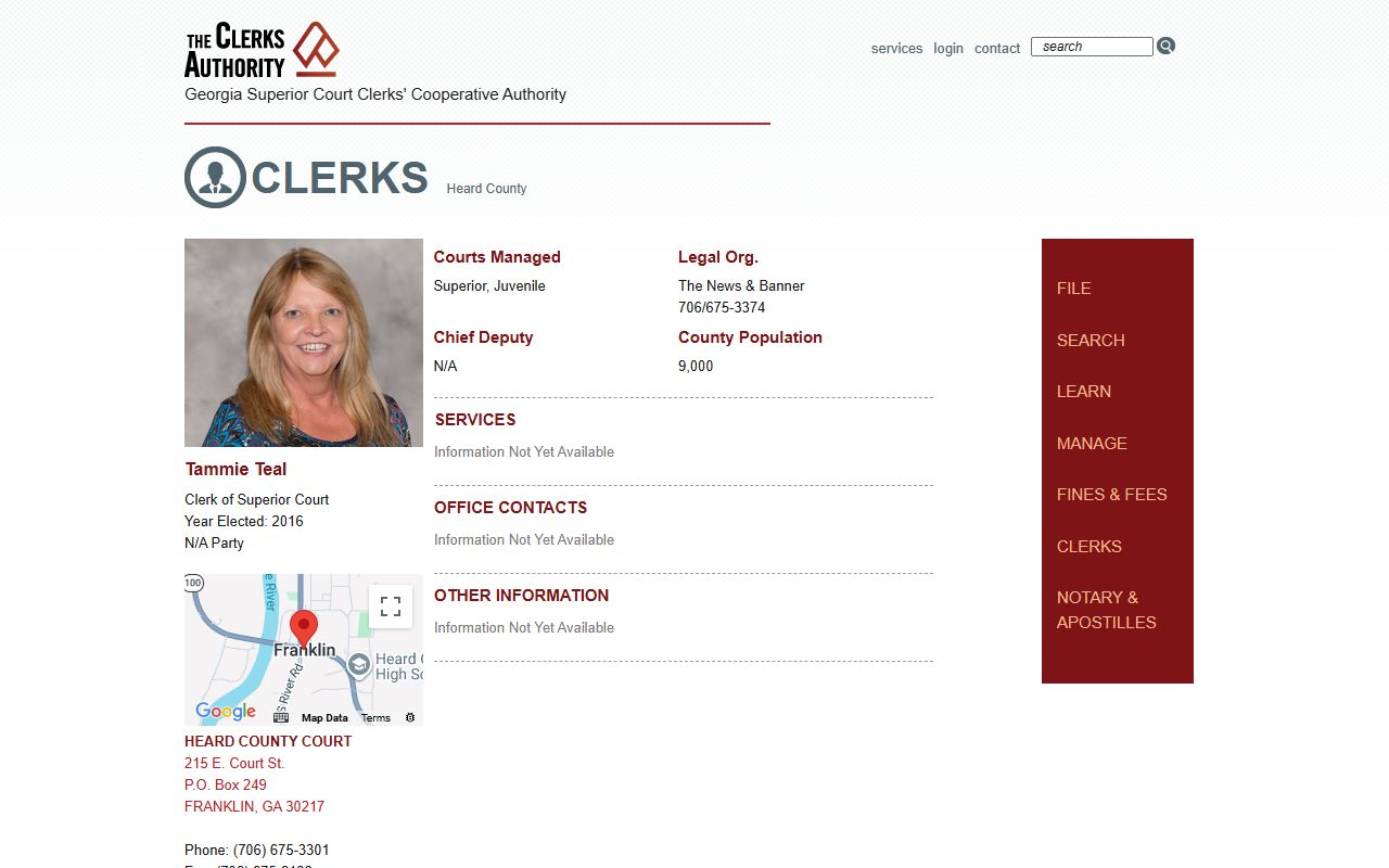 GSCCCA Hart County clerk page for criminal court records access