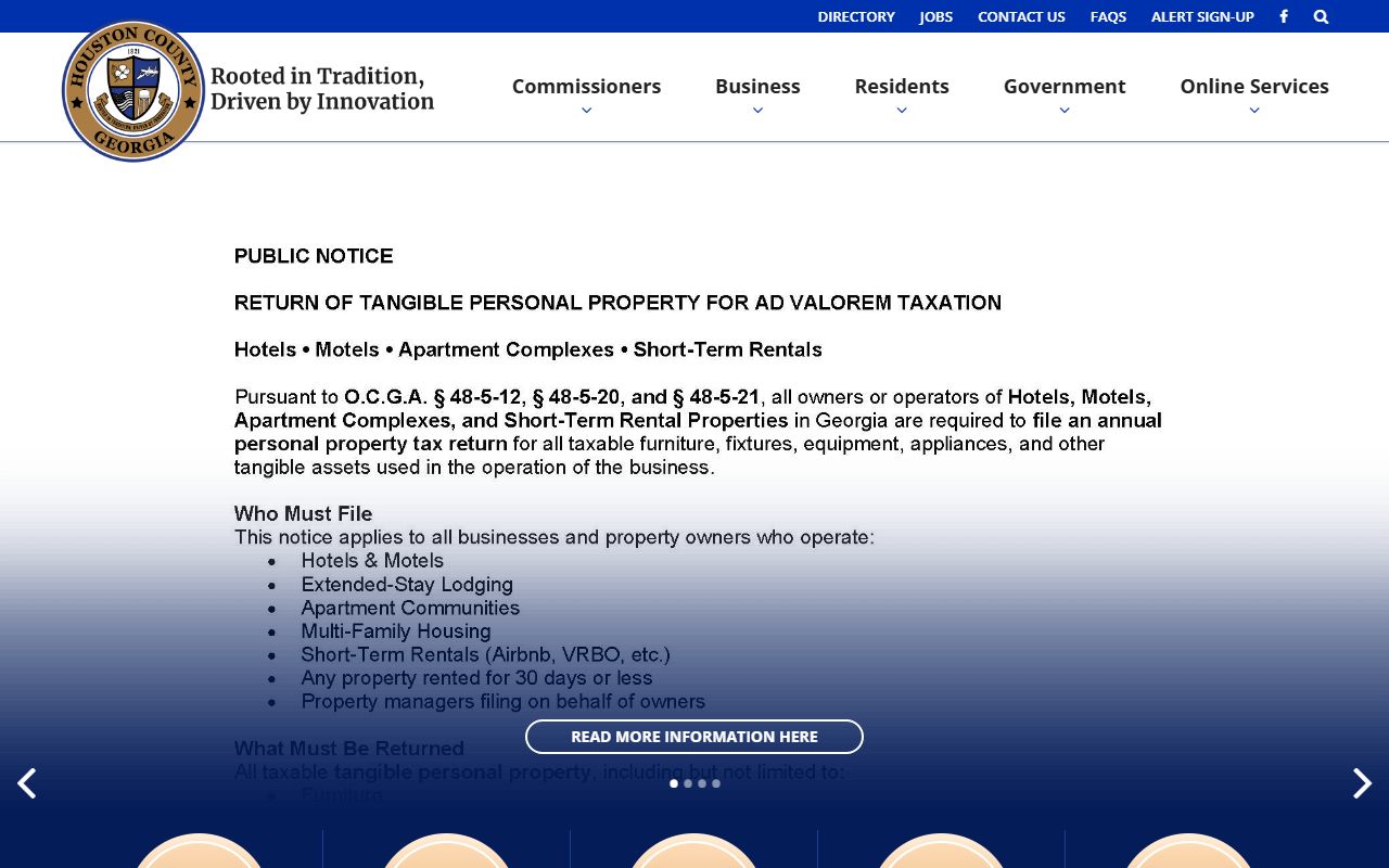 Houston County government website for accessing criminal records and public services
