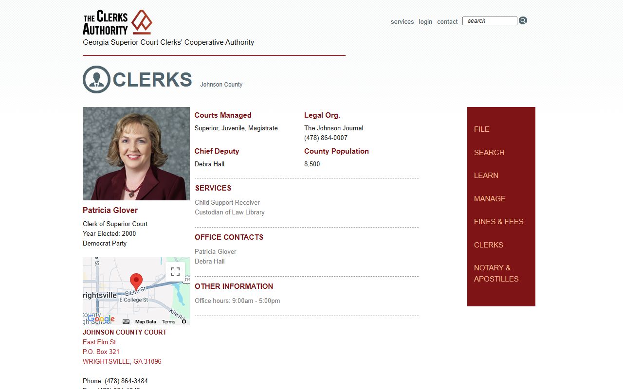 GSCCCA Jenkins County clerk page for criminal court records