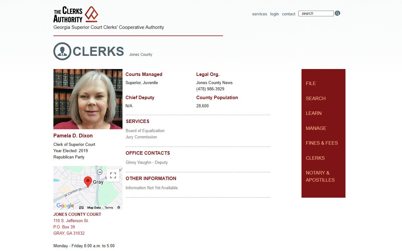GSCCCA Johnson County clerk page for criminal court records