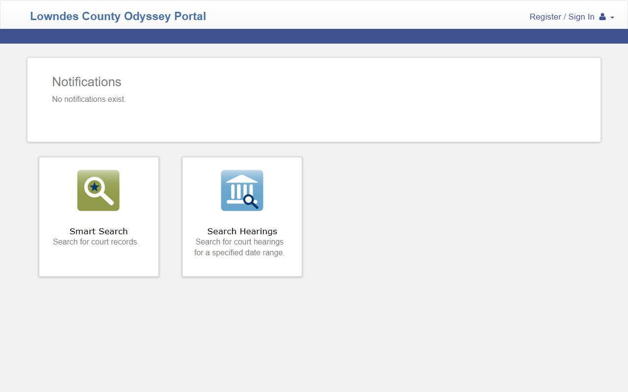 Lowndes County Court Portal for searching criminal court records online