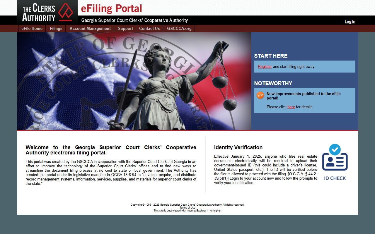 GSCCCA eFiling portal for Muscogee County record filings