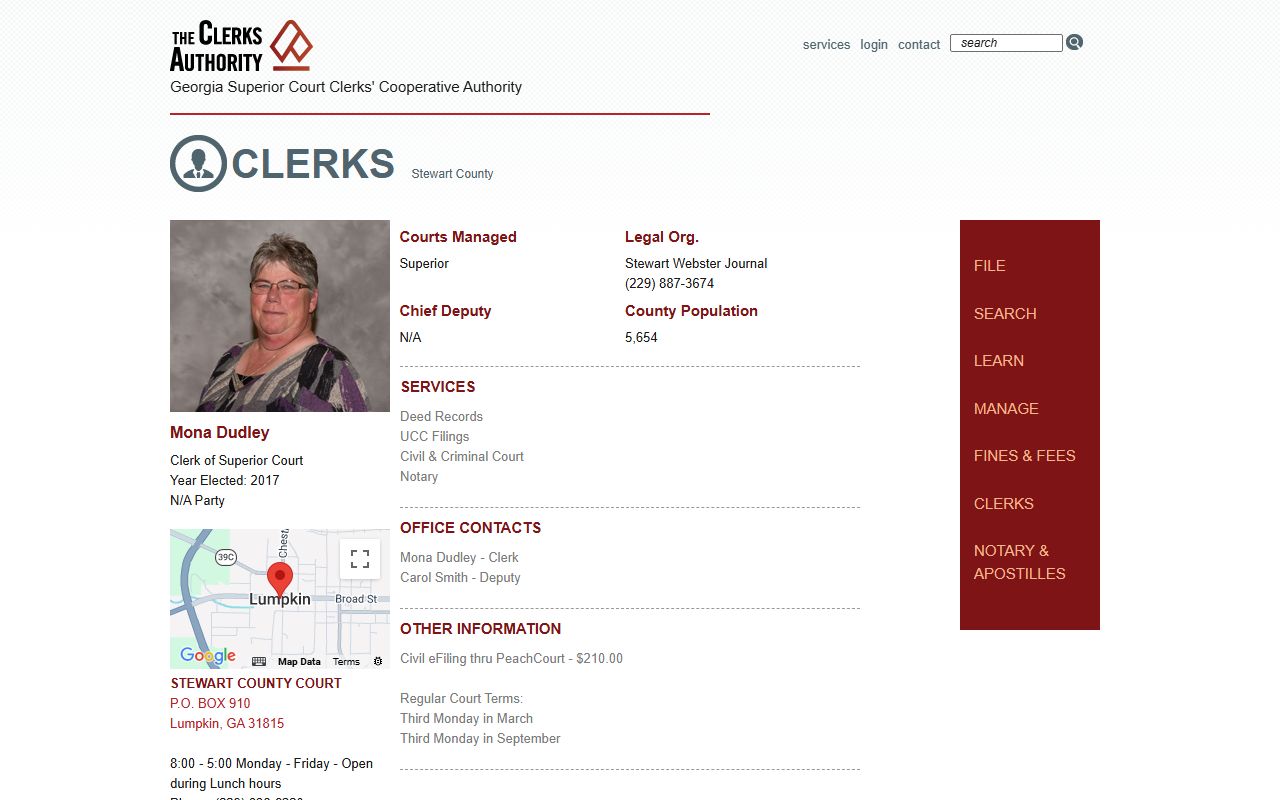 GSCCCA Screven County clerk page for criminal court records