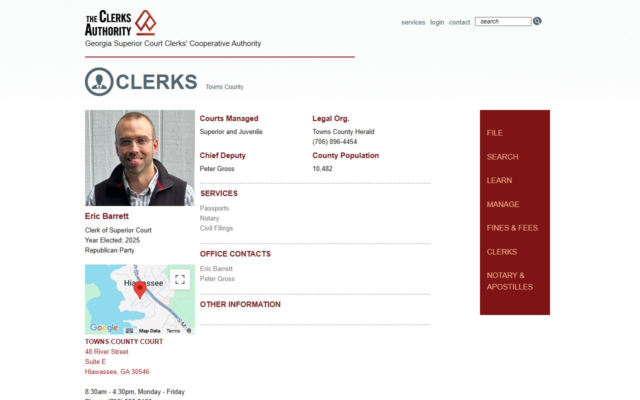 GSCCCA Tift County clerk page for criminal court records