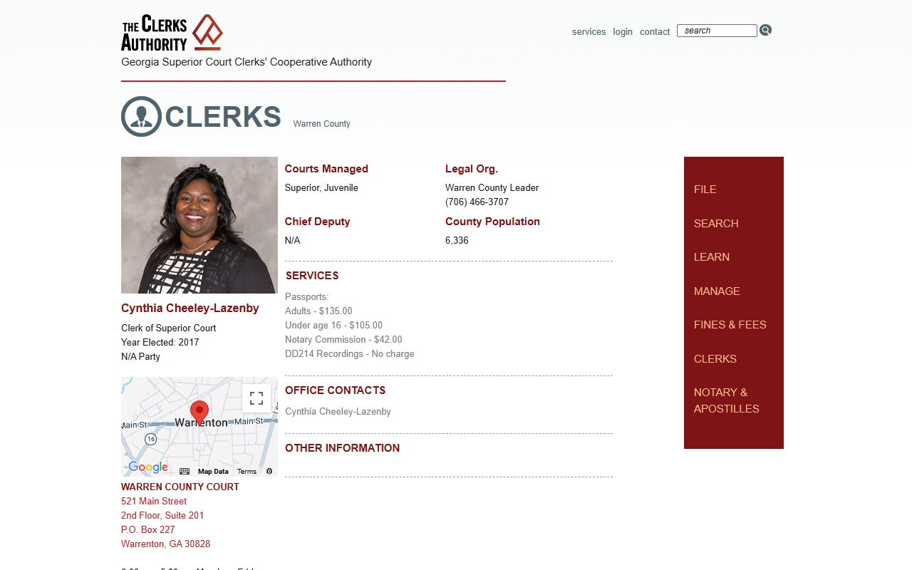GSCCCA Upson County clerk page for criminal court records